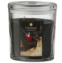 Colonial Candles Leather scented candle review, Candlefind.com, the site for candle lovers